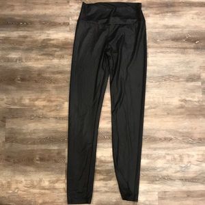 High waist faux leather leggings